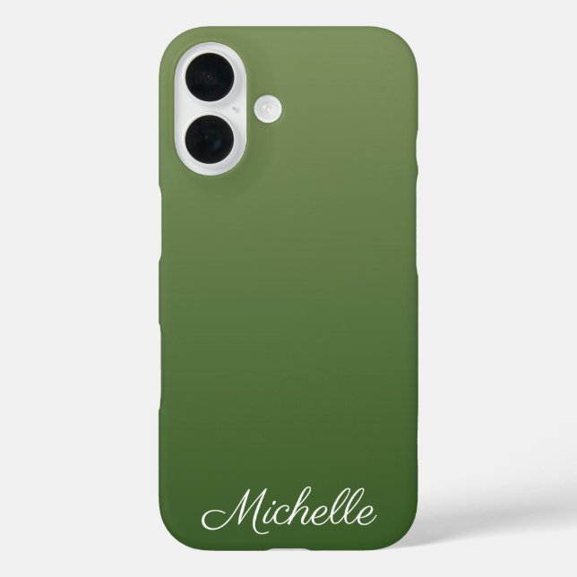 Coques Case-Mate iPhone Ombre vert personnalisé (Verso)