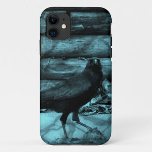 Coque iPhone 11 Ombres du Corbeau bleu