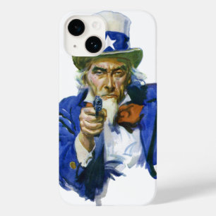 Coque Case-Mate iPhone Oncle Sam patriotique vintage avec chapeau à étoil