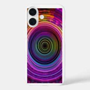 Coque Pour iPhone 16 Ondes arc-en-ciel