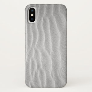 Coque iPhone X Ondes de sable noir et blanc
