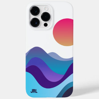 Coque Case-Mate iPhone Ondes d'océan Abstrait personnalisées Sun Minimal