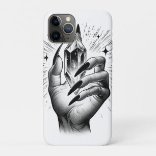 Case-Mate iPhone Case Ongles Noirs Longs & Magie énergétique de cristal