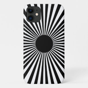 Case-Mate iPhone Case Op Art Sunburst - Poster Abstrait noir et blanc