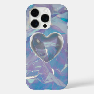 Coque iPhone 16 Pro Opal & Silver Luminescent Shiny Purple Blue Gemsto