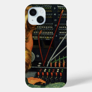 Coque Pour iPhone 15 Opérateur de tableau de bord téléphonique, entrepr