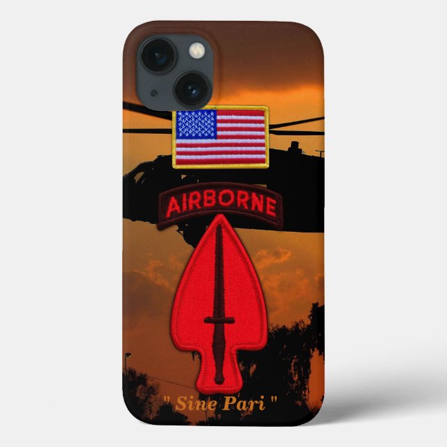 Coques Case-Mate iPhone Opération spéciale de l'armée USASOC Vets Patch (Verso)