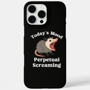 Coque iPhone 16 Pro Max Opossum Criant Perpétuel Dessin de Folie Amusante