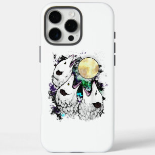 Coque iPhone 16 Pro Max Opossum Drôle Lune Possum Hurleur Mignon