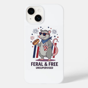 Coque Case-Mate iPhone Opossum Patriotique Sauvage et Libre 4 juillet Ind