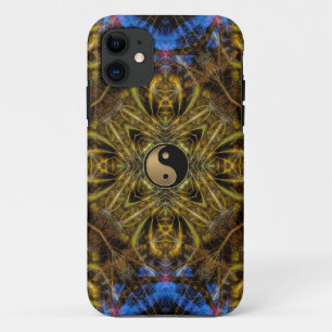 Coque Case-Mate iPhone Or biologique Yin Yang Fractal Art Personnalisé iP