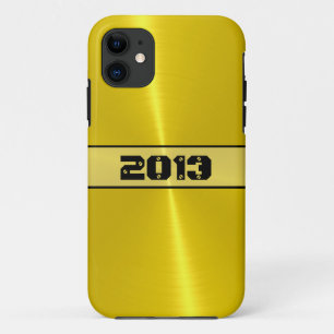 Coques Pour iPhone Or brillant acier inoxydable métal