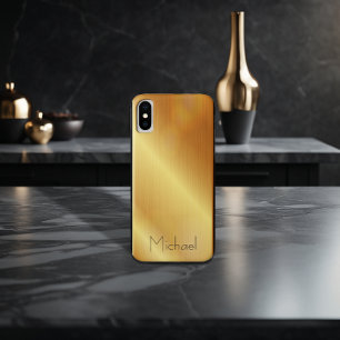 Case-Mate iPhone Case Or brillant acier inoxydable métal