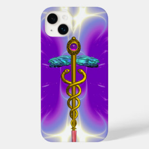 Coque Case-Mate iPhone OR CADUCUS SYMBOLE MÉDICALE, Violet violet