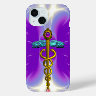 Coque Case-Mate iPhone OR CADUCUS SYMBOLE MÉDICALE, Violet violet