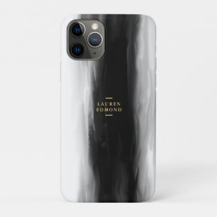 Case-Mate iPhone Case Or chic et encre noire Abstraite brosse