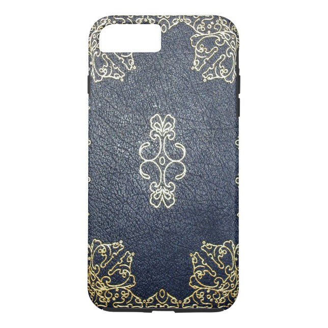 Coques Case-Mate iPhone Or doré et livre bleu tombant (Dos)