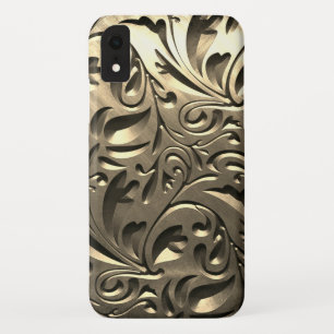 Case-Mate iPhone Case Or élégant métal gravé look floral abstrait