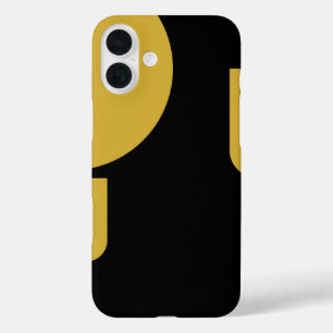 Coque Pour iPhone 16 Plus Or élégant métallisé sur fond noir