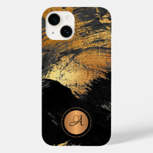 Coque Case-Mate iPhone Or élégant moderne abstrait monogrammé