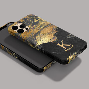 Coque Case-Mate iPhone Or élégant monogrammé