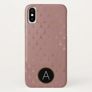 Case-Mate iPhone Case Or et feuille d'or roses Paris France de