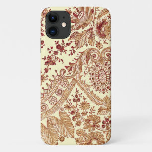 Case-Mate iPhone Case Or et roses rouges de dentelle
