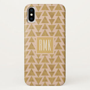 Coques Pour iPhone Or extérieur d'étape du monogramme Geo et