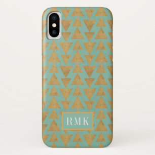 Coques Pour iPhone Or extérieur d'étape du monogramme Geo et