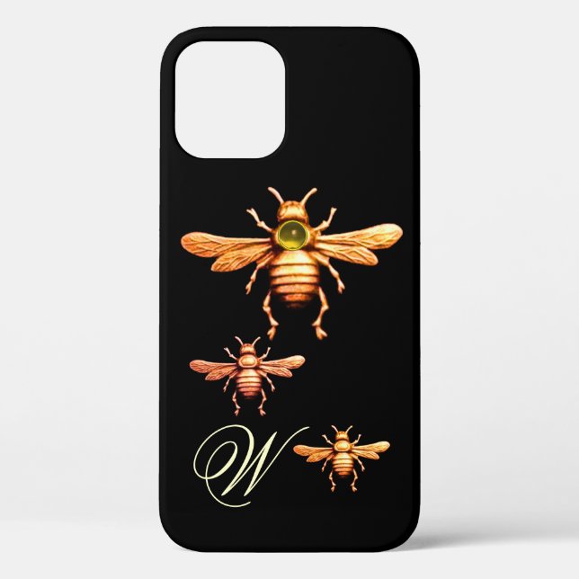COQUES Case-Mate iPhone OR HONEY BEES MONOGRAM (Verso)