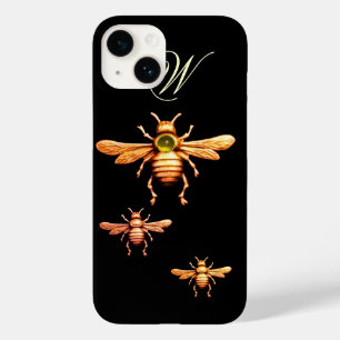 Coque Case-Mate iPhone OR HONEY BEEY BEEEPER MONOGRAM Black