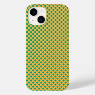Coque Case-Mate iPhone Or jaune avec Pois vert émeraude STaylor