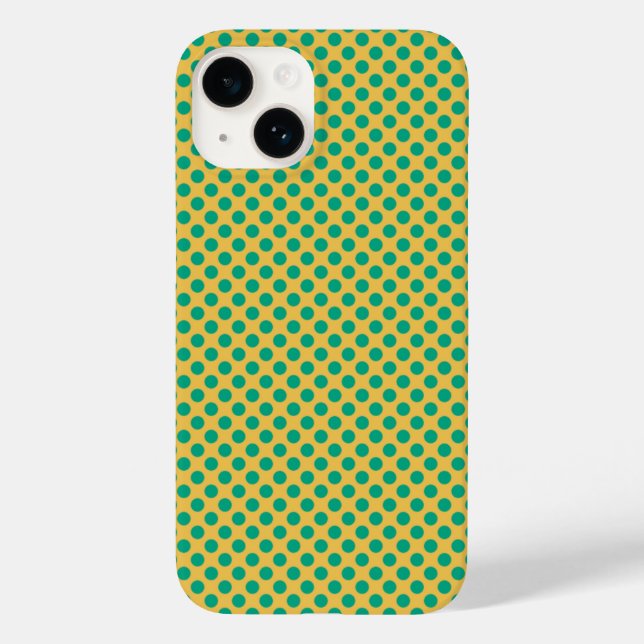 Coques Case-Mate iPhone Or jaune avec Pois vert émeraude STaylor (Verso)