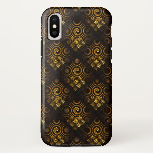 Coques Case-Mate iPhone Or Moderne Boho Élégant Motif d'Art Abstrait #502 (Dos)
