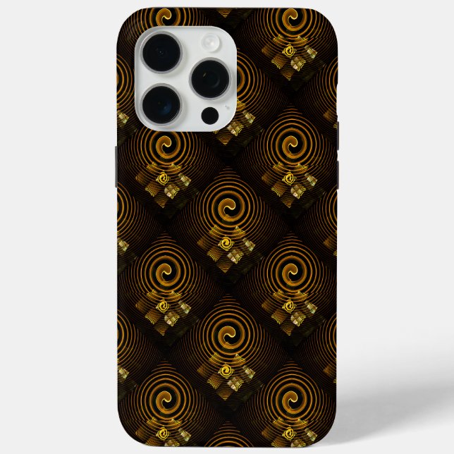 Coques Case-Mate iPhone Or Moderne Boho Élégant Motif d'Art Abstrait #502 (Verso)