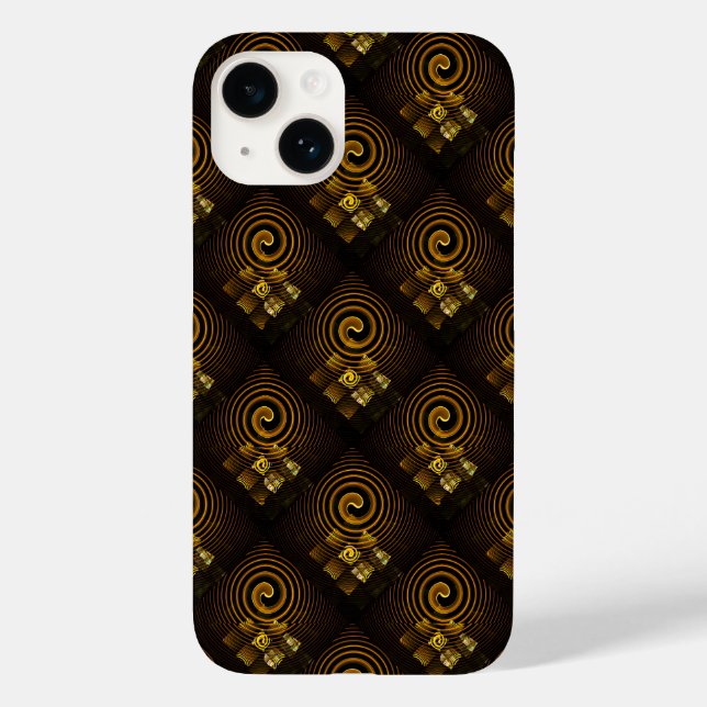 Coques Case-Mate iPhone Or Moderne Boho Élégant Motif d'Art Abstrait #502 (Verso)