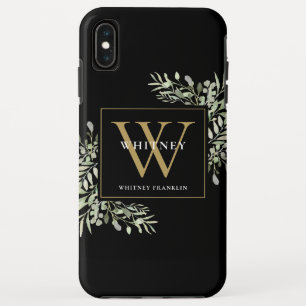 Case-Mate iPhone Case Or Monogramme Élégant Moderne Verdure