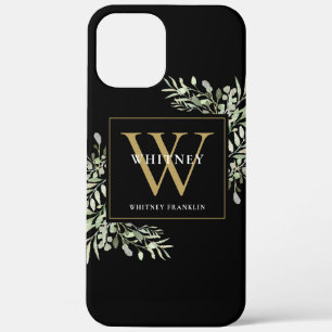 Case-Mate iPhone Case Or Monogramme Élégant Modernité Verdure