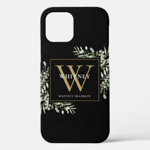Case-Mate iPhone Case Or Monogramme Élégant Modernité Verdure