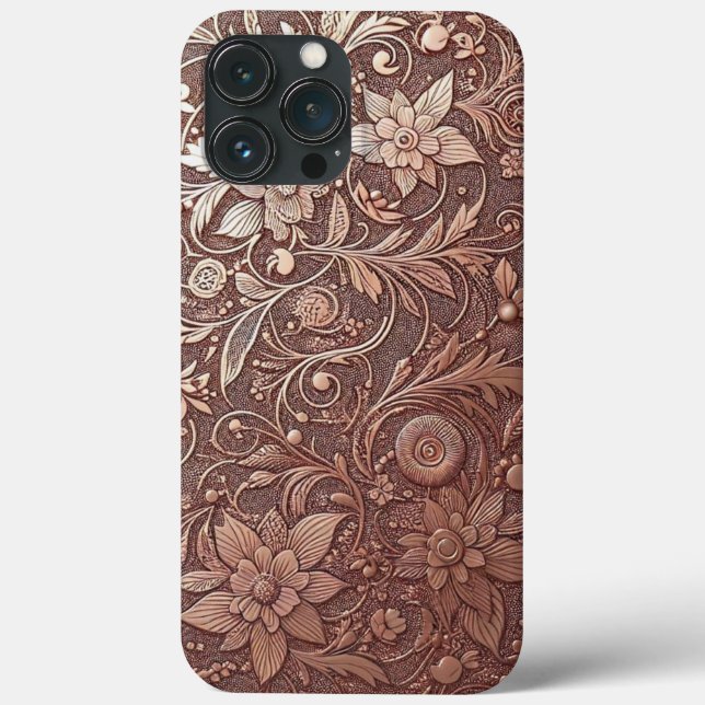 Coques Case-Mate iPhone Or rose moderne et élégant et fleurs4 (Verso)