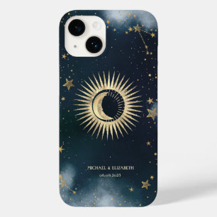 Coque Case-Mate iPhone Or Soleil Céleste Lune,Étoiles Ciel Nocturne 