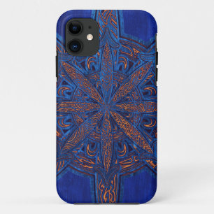 Case-Mate iPhone Case Or tribal détaillé de symbole de chaos sur le bl