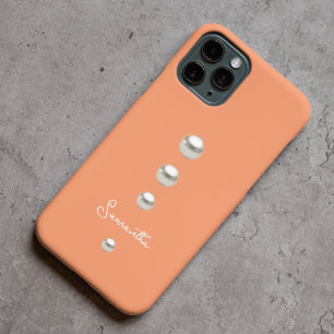 Coque Case-Mate iPhone orange avec perles