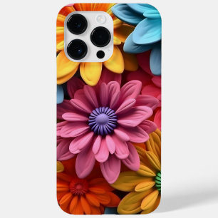 COQUE Case-Mate iPhone ORANGE BLEU ROSE BLANC 3-D FLEURS DE REGARDE