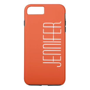 Case-Mate iPhone Case Orange brillant et coloré, nom Jumbo personnalis