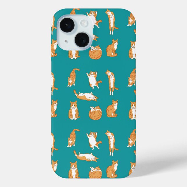 Coques Case-Mate iPhone Orange Cats Funny (Verso)