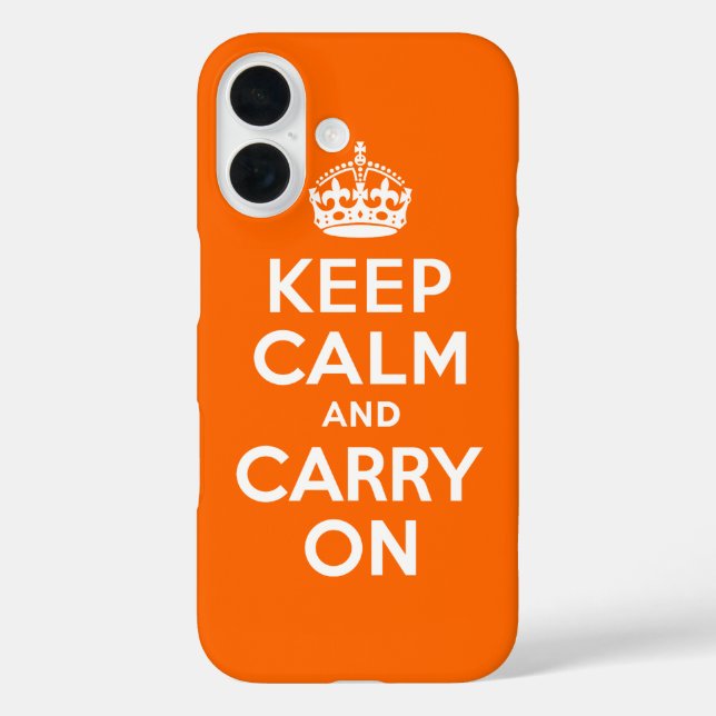 Coques Case-Mate iPhone Orange Conserver le calme et continuer (Verso)