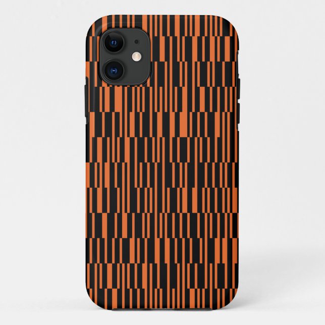 Coques Case-Mate iPhone Orange, cool, tendance, art graphique géométrique  (Dos)