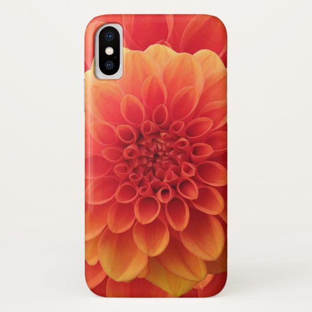 Coques Case-Mate iPhone Orange Dahlia (Dos)