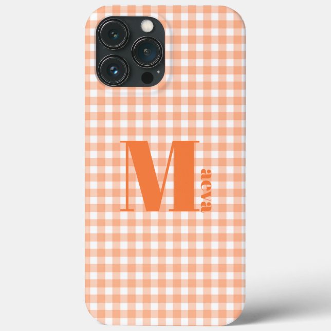Coques Case-Mate iPhone orange en vichy Coque-coque iphone (Verso)